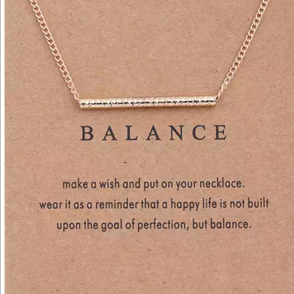 Straight Bar Pendant Short Necklace